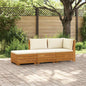 Conjunto de sofá de exterior com almofada 11 Peça Castanho