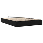 Estructura de Cama Ottoman Negro 153 x 203 cm Cuero sintético