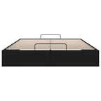 Estructura de Cama Ottoman Negro 153 x 203 cm Cuero sintético