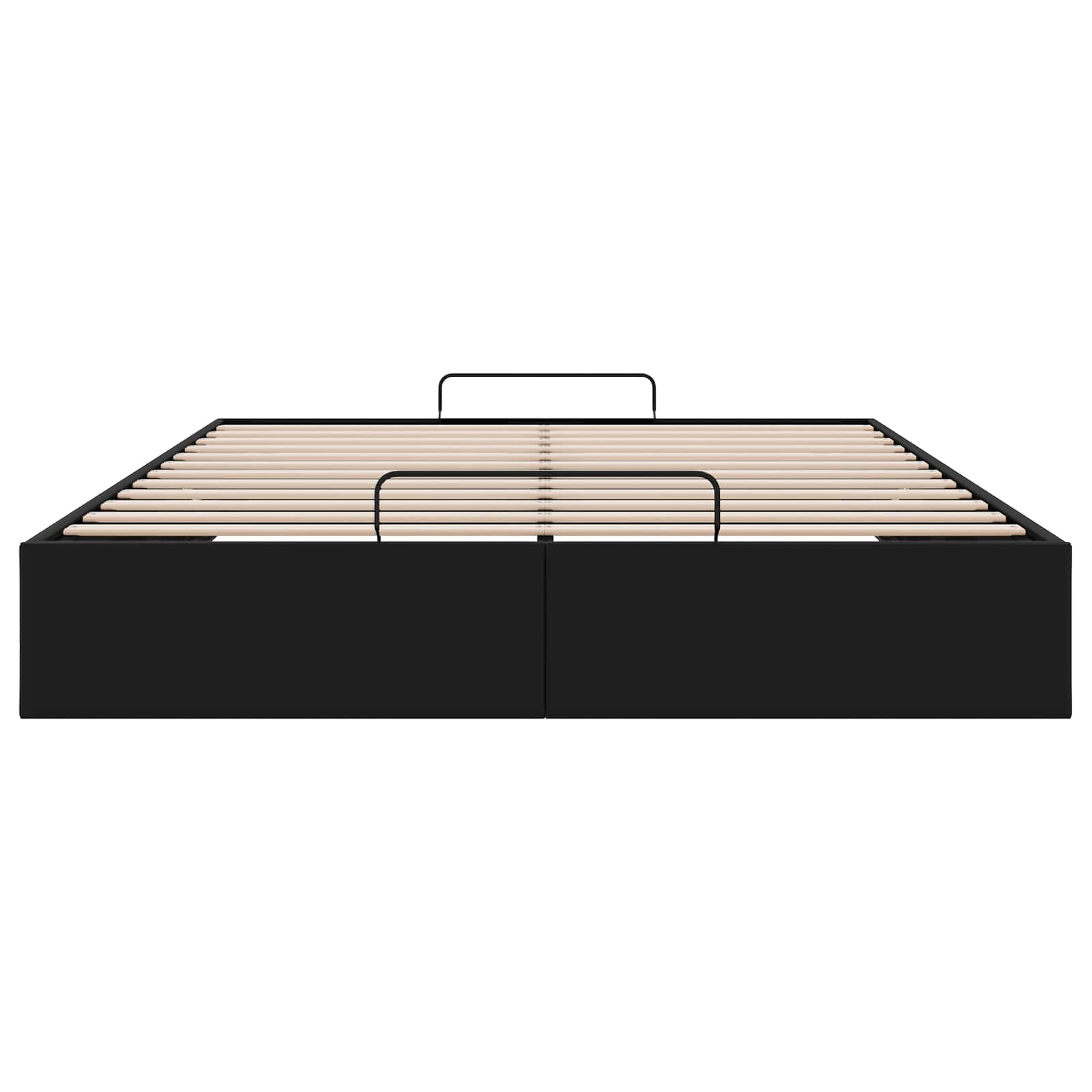 Estructura de Cama Ottoman Negro 153 x 203 cm Cuero sintético