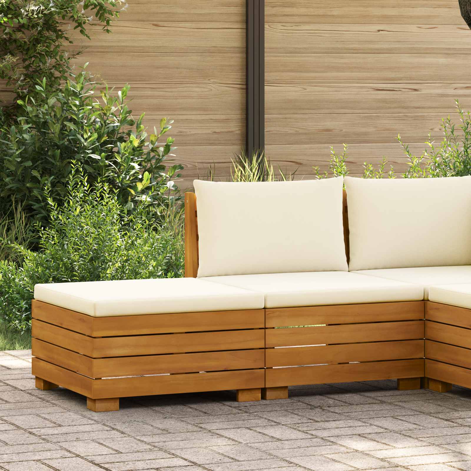 Conjunto de Sofás de Jardim de 2 Peças Madeira de Acácia Maciça