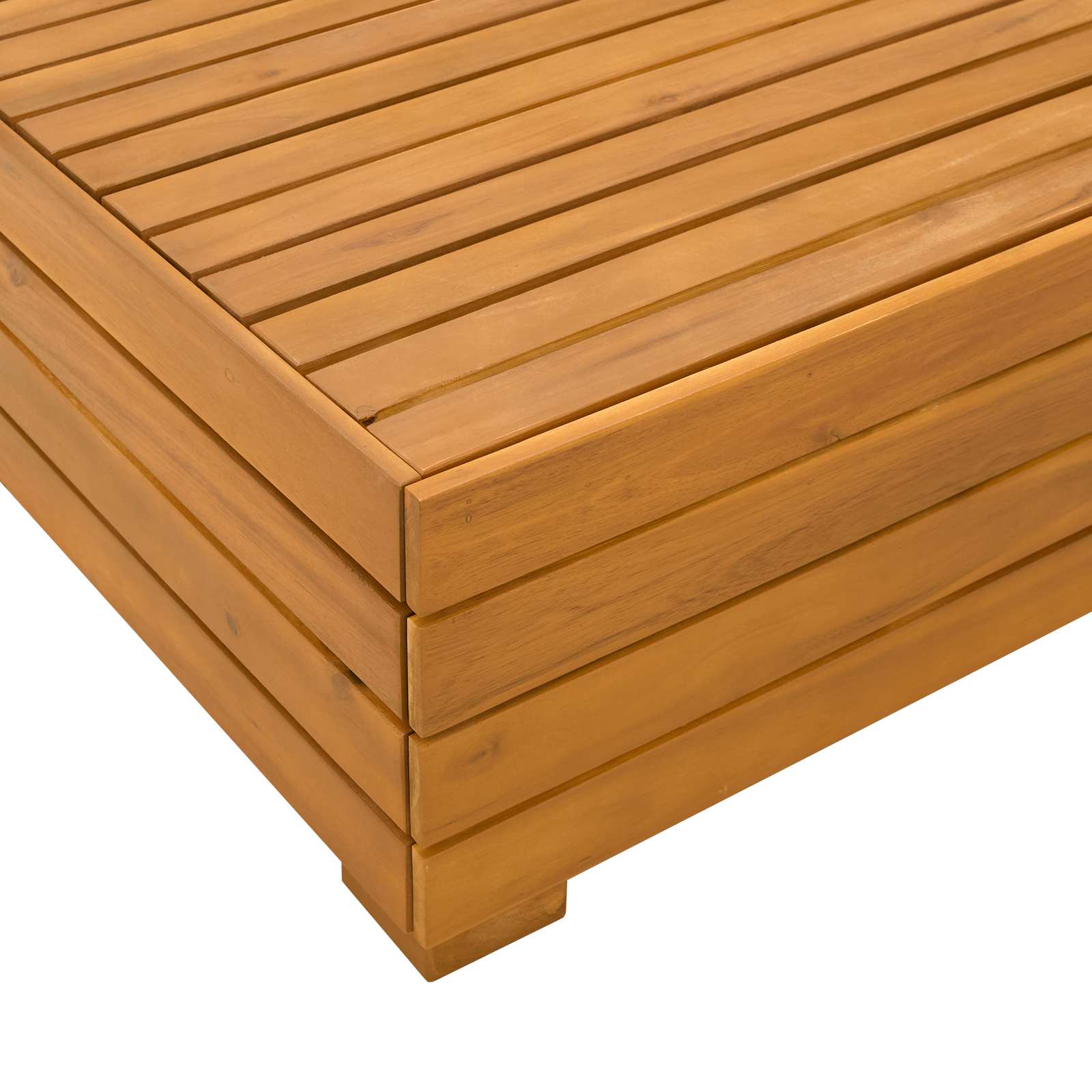 2 Pieza Conjunto de Sofás de Jardín Madera de Acacia Sólida