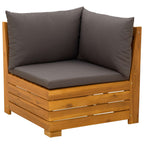 2 Pieza Conjunto de Sofás de Jardín Madera de Acacia Sólida