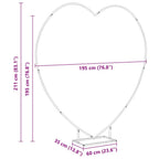 Arco de Boda 195 x 35 x 211 cm Acero