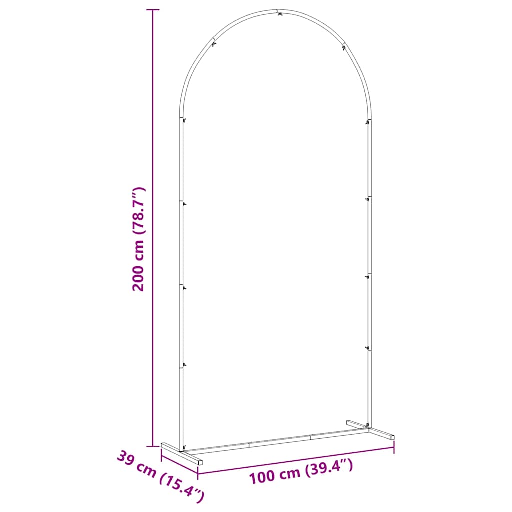 Arco de Boda 100 x 39 x 200 cm Acero