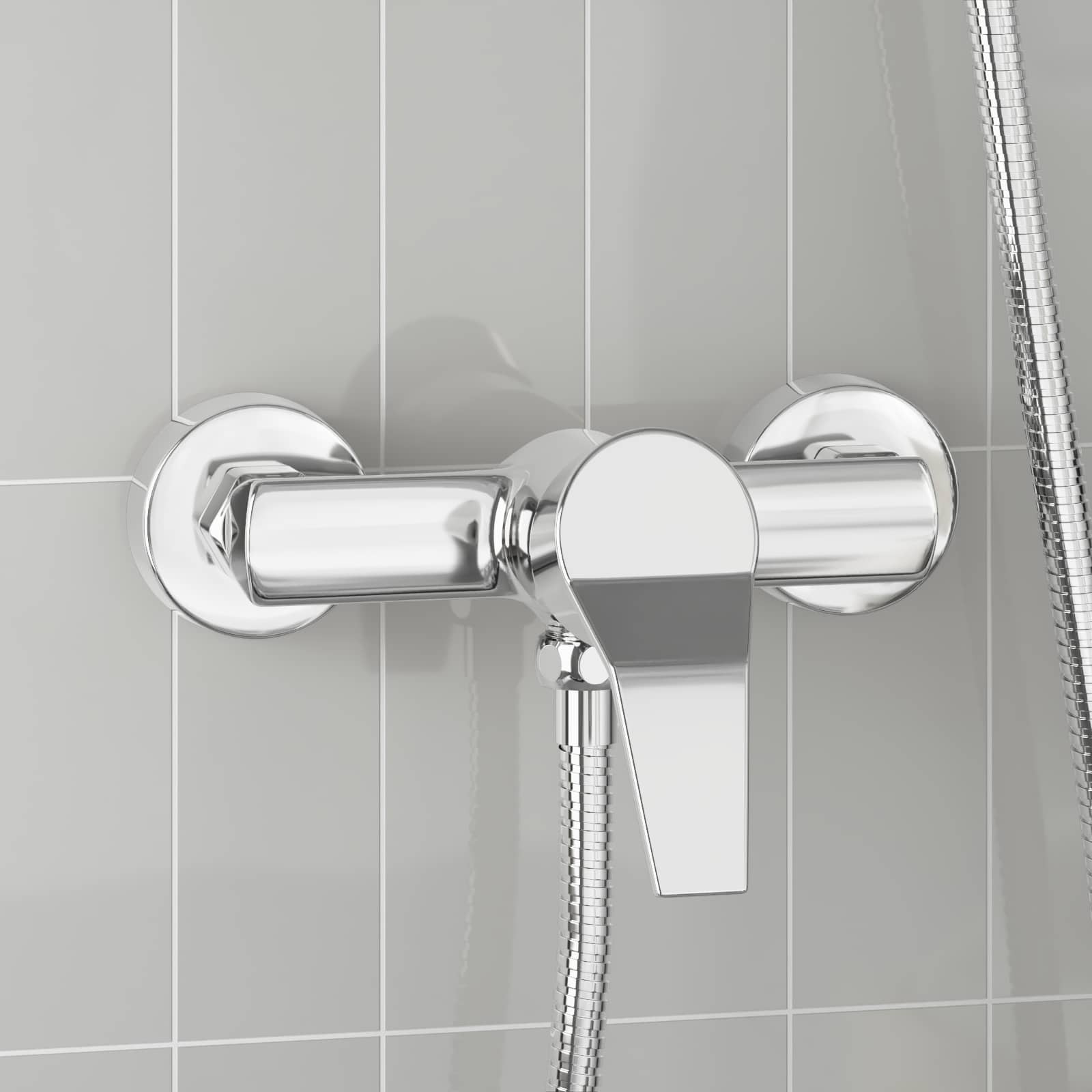 Grifo Mezclador de Ducha Cromado G 1 / 2 pulgadas Latón