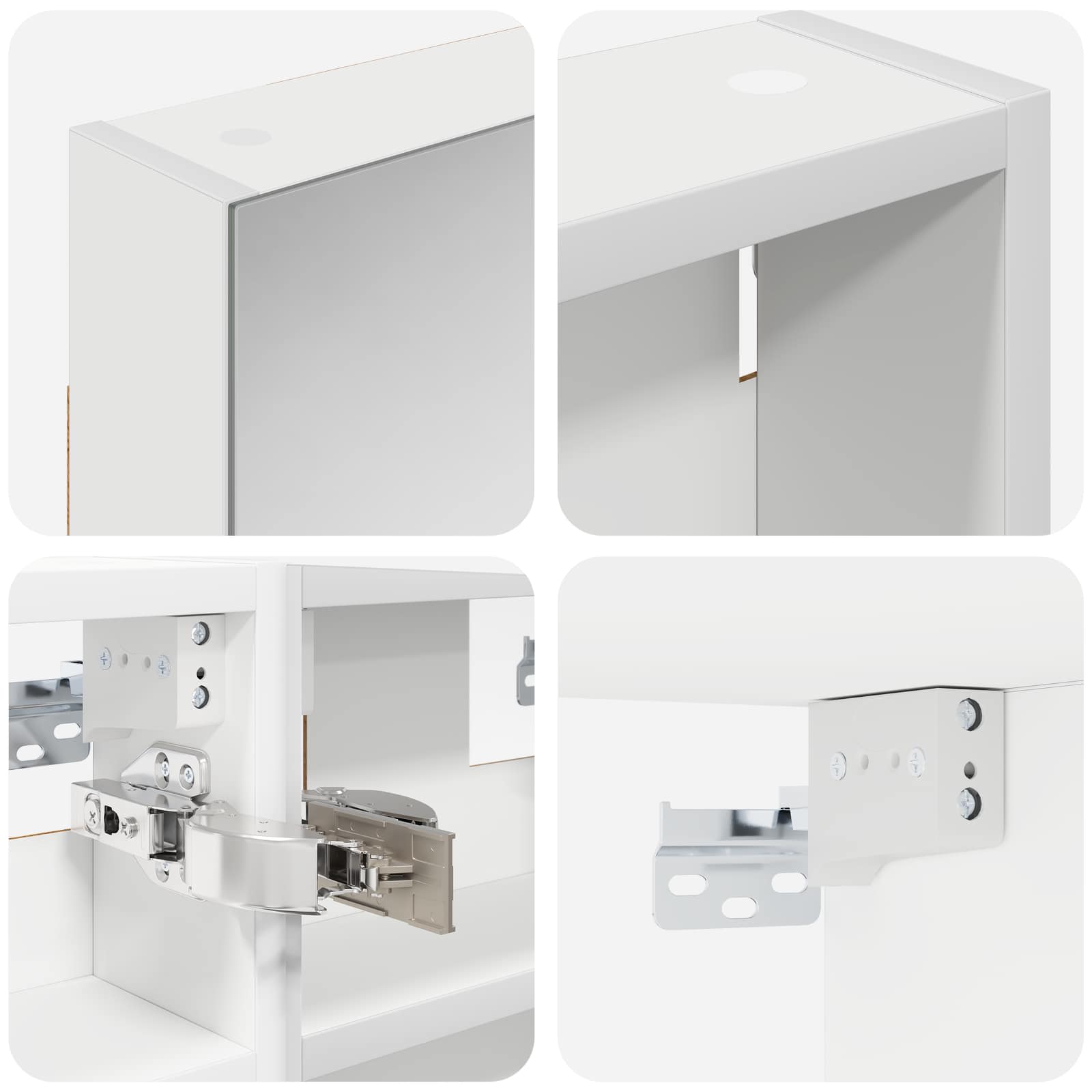 Juego de Muebles de Baño con estante 3 pcs 100 x 10,5 x 50 cm