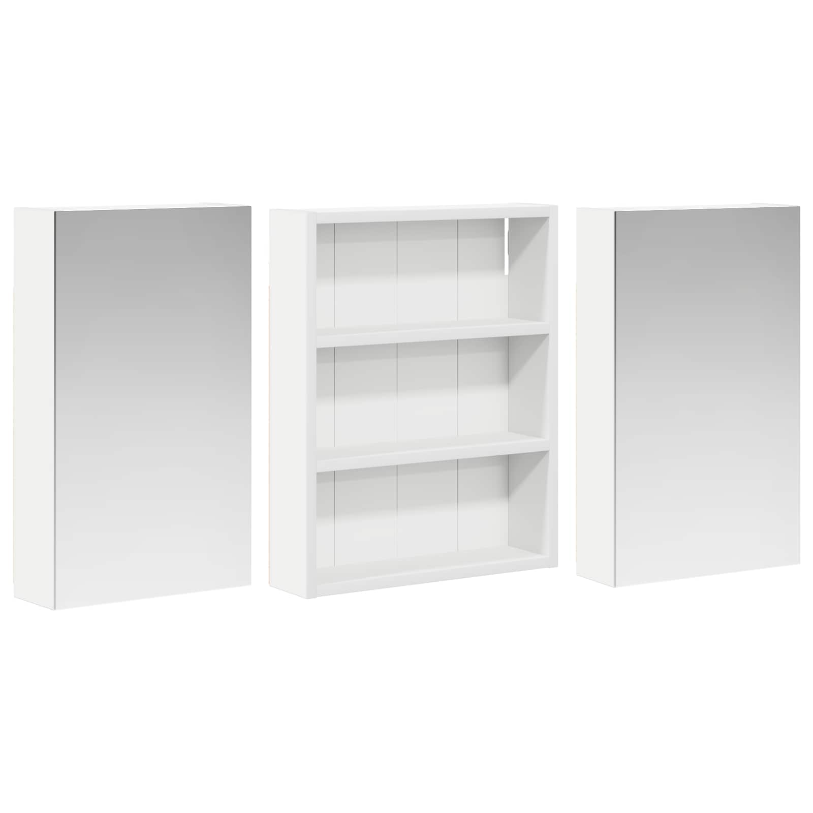 Juego de Muebles de Baño con estante 3 pcs 100 x 10,5 x 50 cm