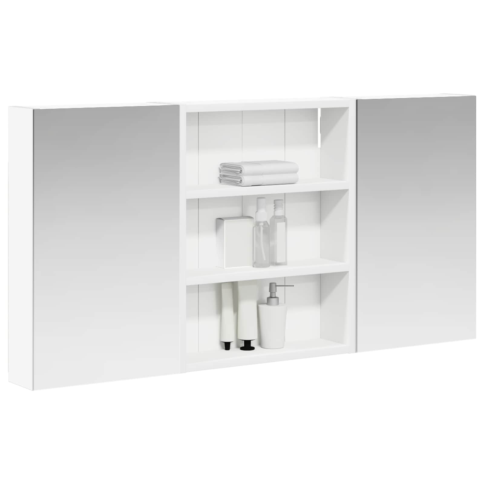 Juego de Muebles de Baño con estante 3 pcs 100 x 10,5 x 50 cm