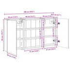 Juego de Muebles de Baño con estante 3 pcs 100 x 10,5 x 50 cm