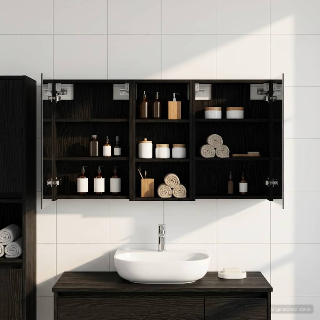 Juego de Muebles de Baño con estante 3 pcs 100 x 10,5 x 50 cm