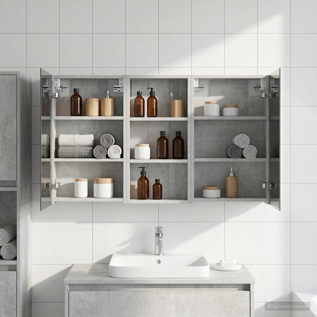 Juego de Muebles de Baño con estante 3 pcs 100 x 10,5 x 50 cm