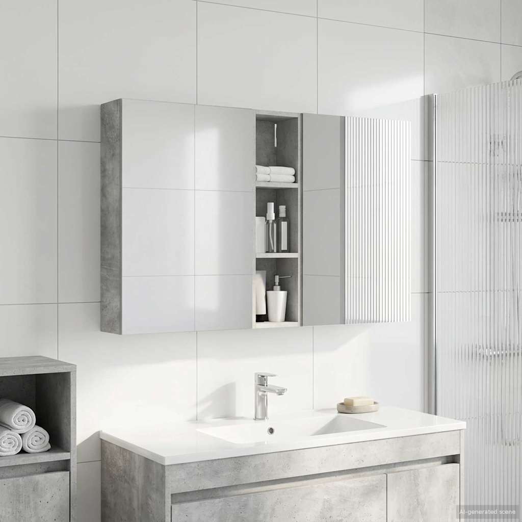 Juego de Muebles de Baño con estante 3 pcs 100 x 10,5 x 50 cm