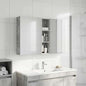 Juego de Muebles de Baño con estante 3 pcs 100 x 10,5 x 50 cm
