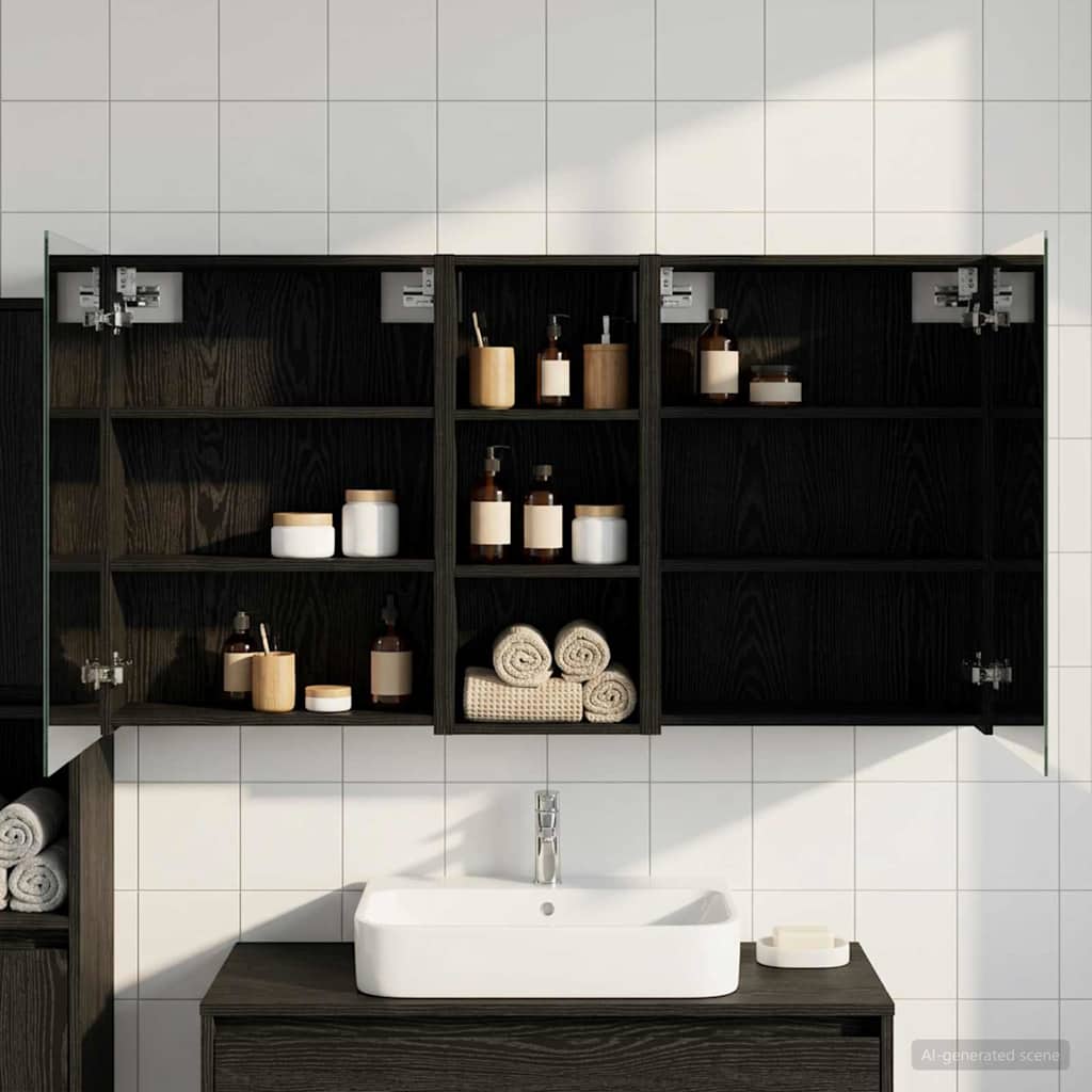 Juego de Muebles de Baño con estante 3 pcs 100 x 10,5 x 50 cm