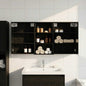 Juego de Muebles de Baño con estante 3 pcs 100 x 10,5 x 50 cm