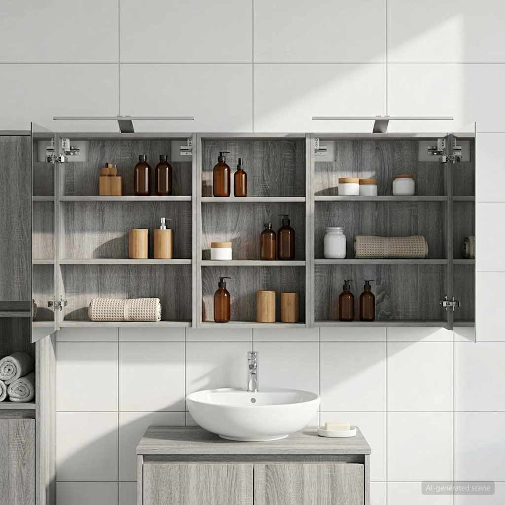 Juego de Muebles de Baño 3 pcs 140 x 14,5 x 70 cm