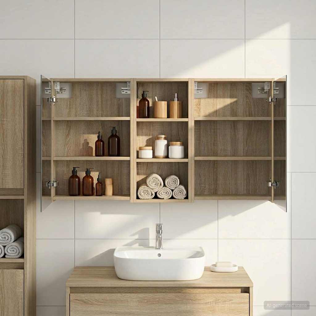 Juego de Muebles de Baño 3 pcs 106 x 16 x 62,5 cm