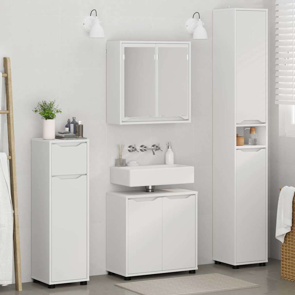 Juego de muebles de baño con cajón 4 pcs Madera contrachapada