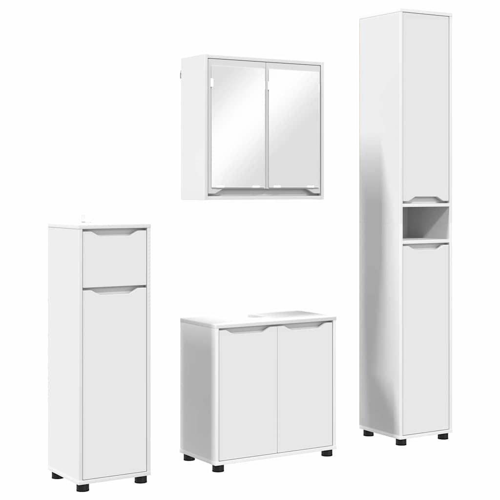 Juego de muebles de baño con cajón 4 pcs Madera contrachapada