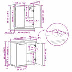 Juego de muebles de baño con cajón 4 pcs Madera contrachapada