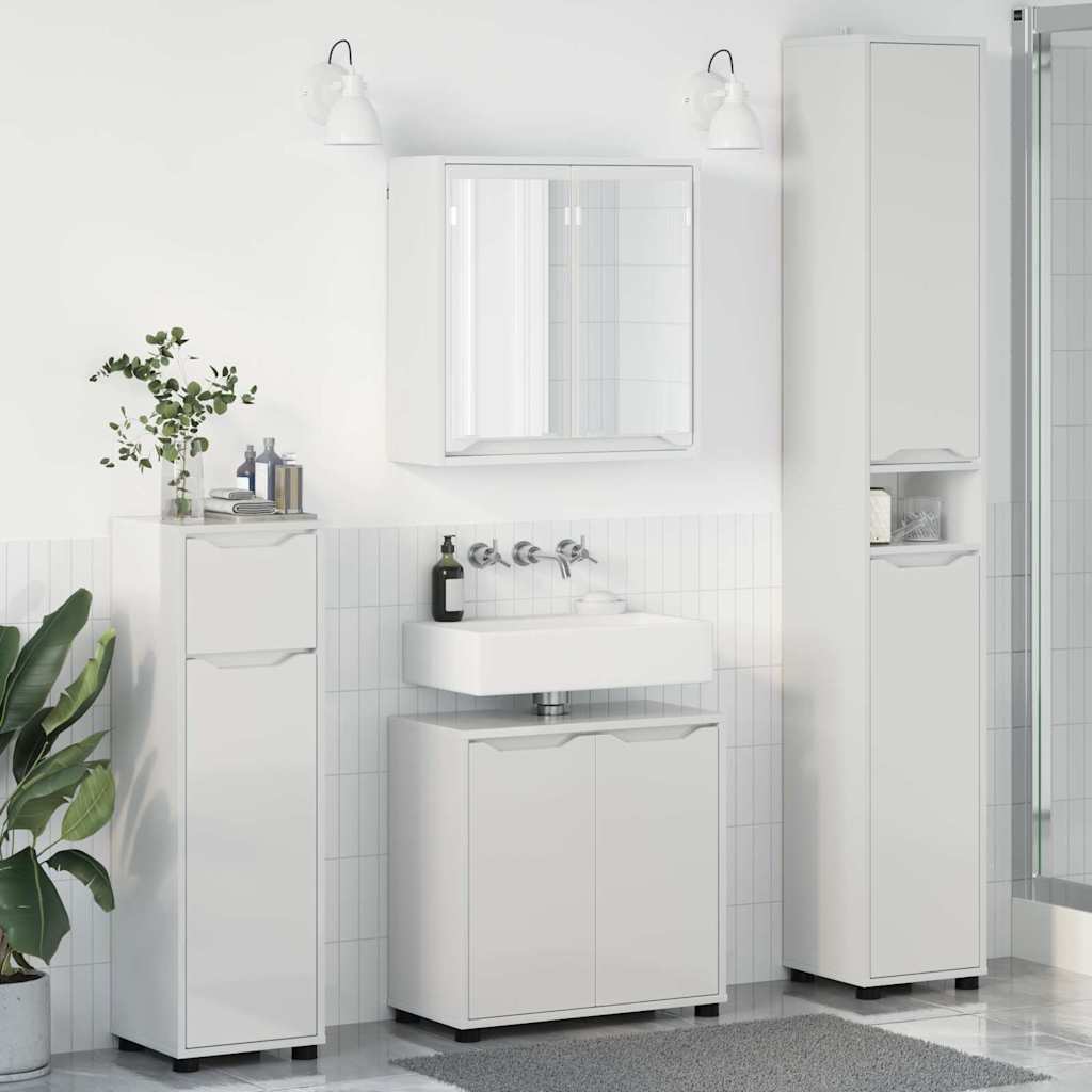 Juego de muebles de baño 4 pcs brillante Madera contrachapada