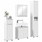 Juego de muebles de baño 4 pcs brillante Madera contrachapada