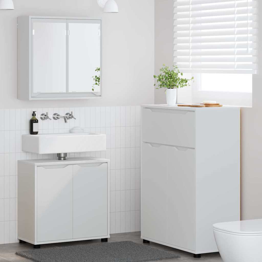 Juego de muebles de baño con cajón 3 pcs Madera contrachapada