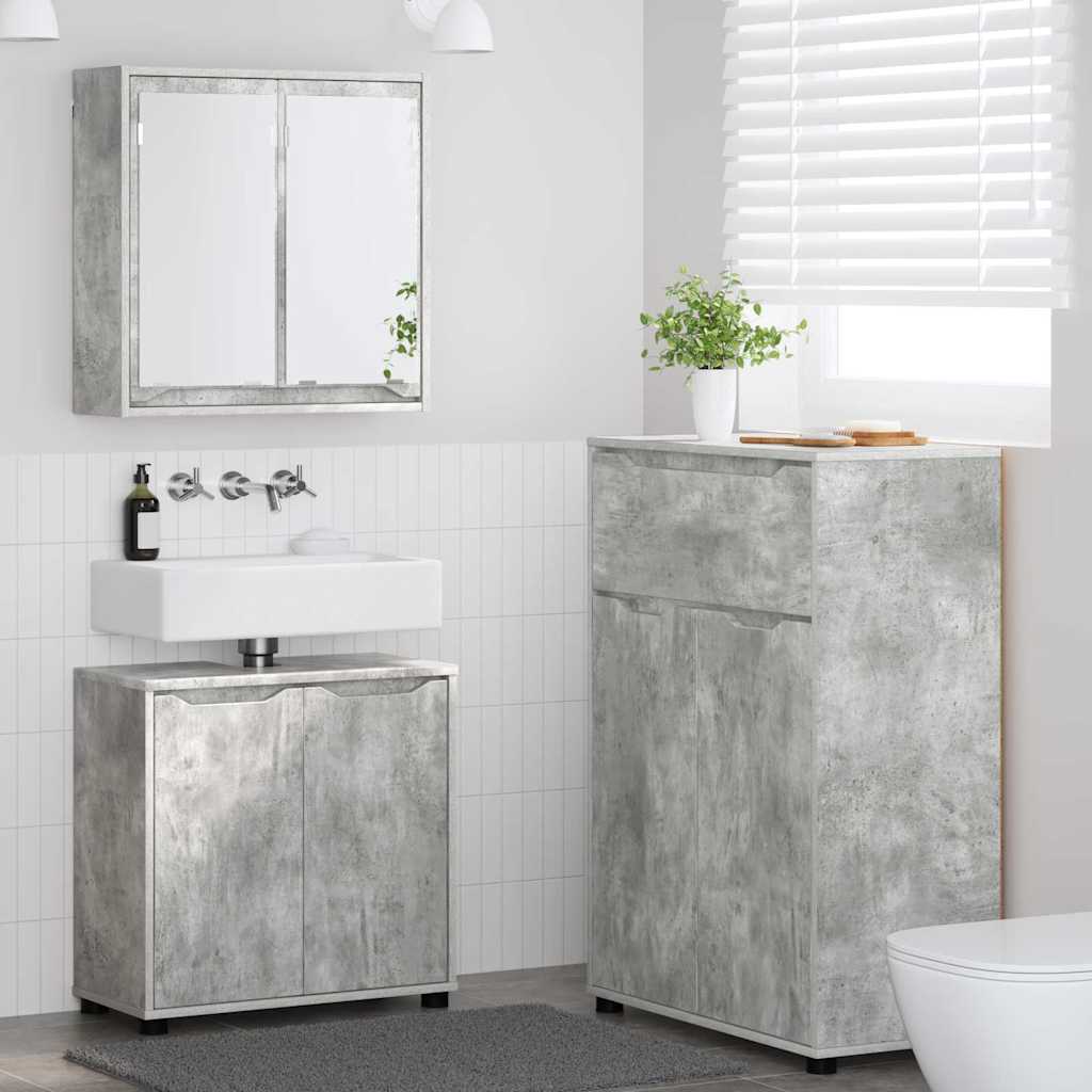 Juego de muebles de baño con cajón 3 pcs Madera contrachapada