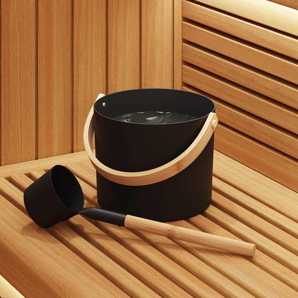 Juego de Accesorios de Sauna 2 pcs Negro
