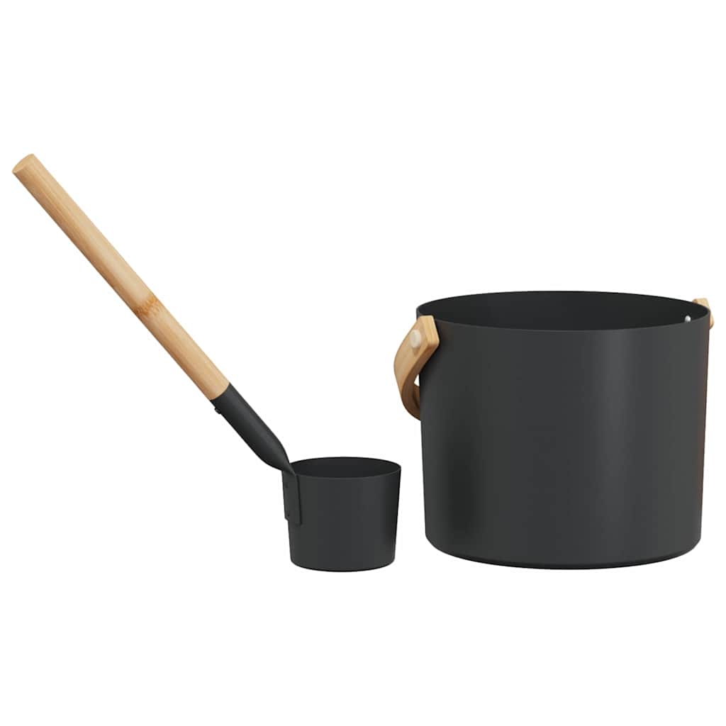 Juego de Accesorios de Sauna 2 pcs Negro