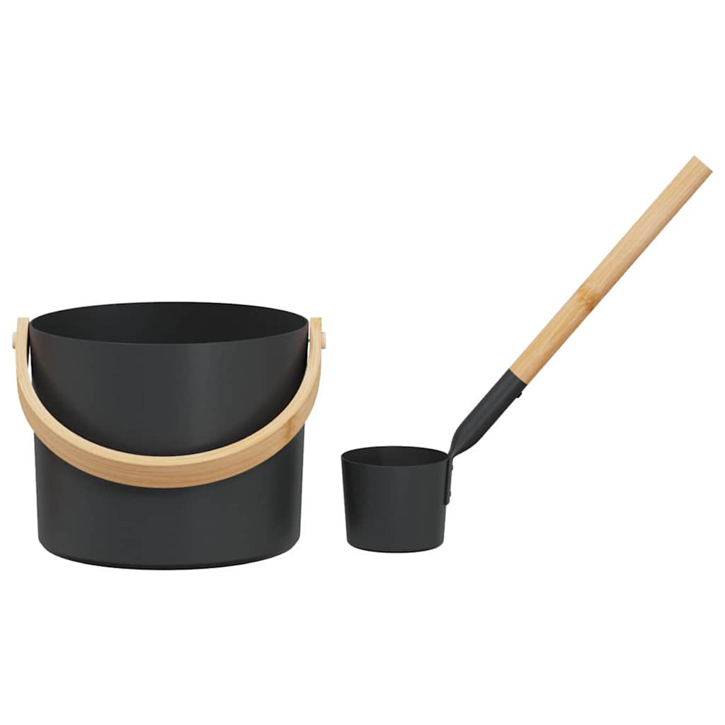 Juego de Accesorios de Sauna 2 pcs Negro