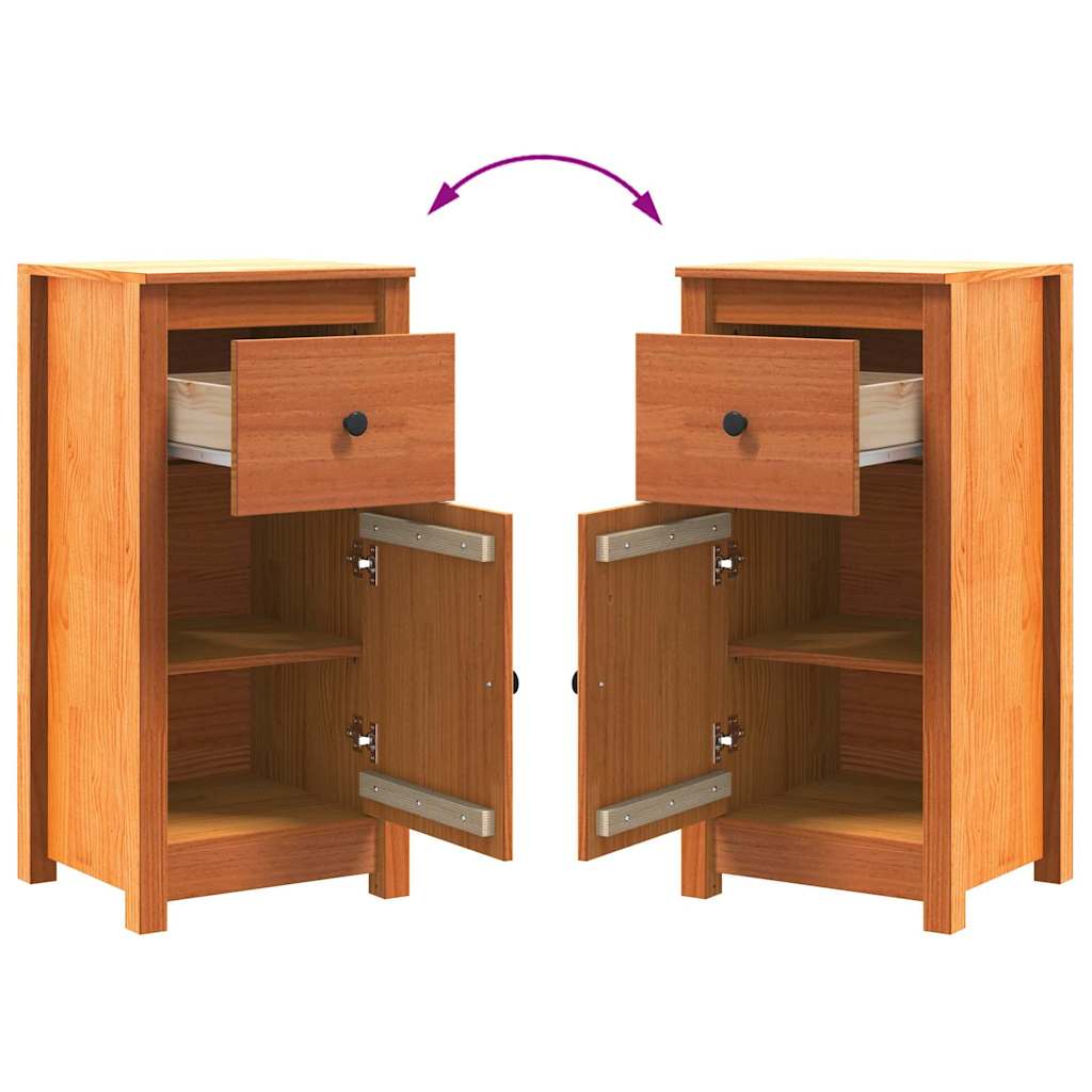 Vitrina 2 pcs Marrón cera 39 x 34,5 x 80 cm
