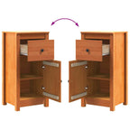 Vitrina 2 pcs Marrón cera 39 x 34,5 x 80 cm