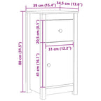 Vitrina 2 pcs Marrón cera 39 x 34,5 x 80 cm