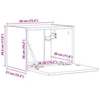 Mueble de TV Montado en la Pared 2 pcs 39 x 31 x 29,5 cm