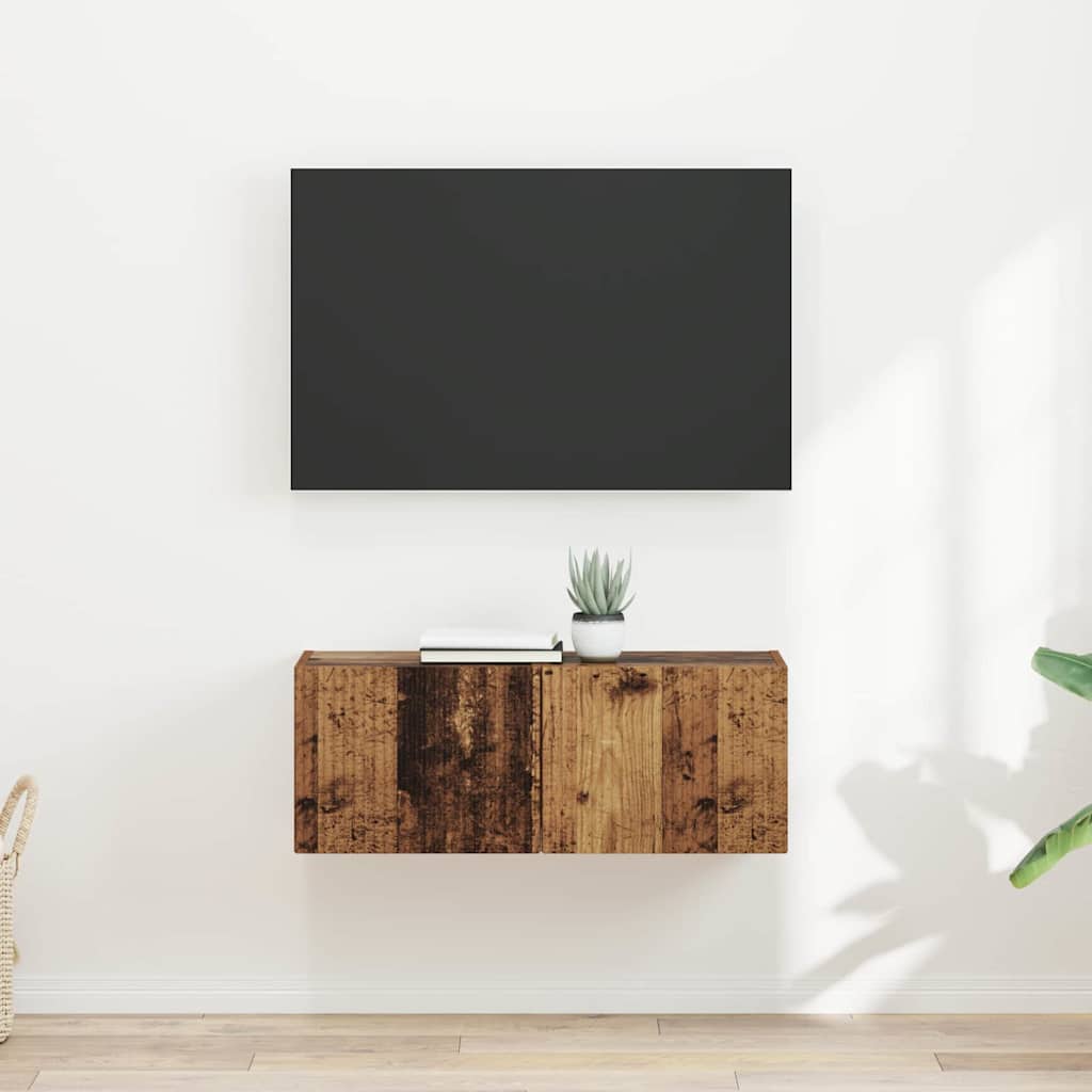 Mueble de TV Montado en la Pared 2 pcs 39 x 31 x 29,5 cm