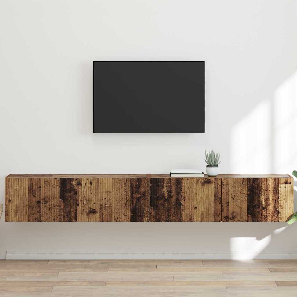 Mueble de TV Montado en la Pared 2 pcs 39 x 31 x 29,5 cm