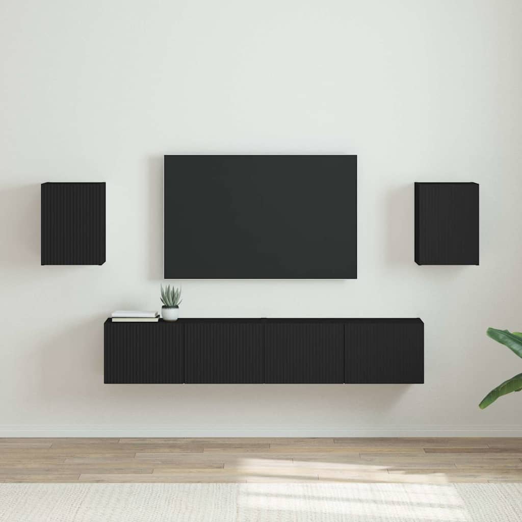 Mueble de TV Montado en la Pared 2 pcs 30 x 31 x 100 cm