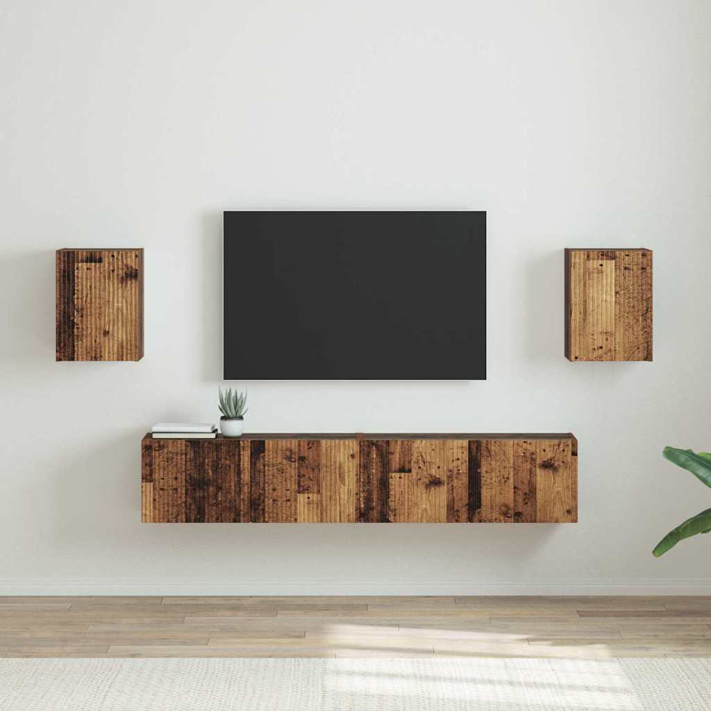 Mueble de TV Montado en la Pared 2 pcs 30 x 31 x 100 cm