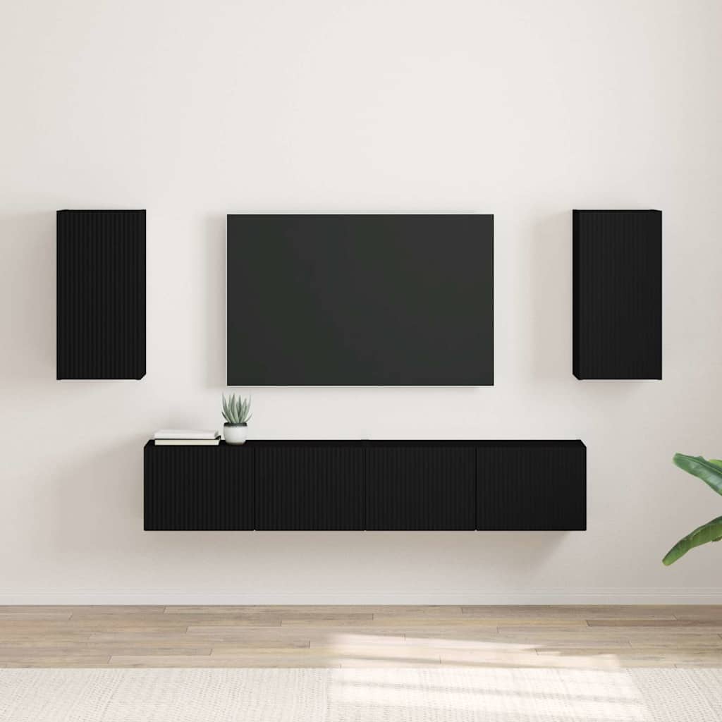 Mueble de TV Montado en la Pared 2 pcs 30 x 31 x 100 cm
