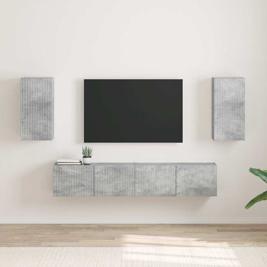 Mueble de TV Montado en la Pared 2 pcs 30 x 31 x 100 cm