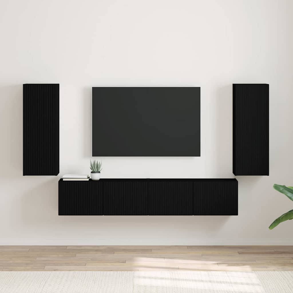 Mueble de TV Montado en la Pared 2 pcs 30 x 31 x 100 cm