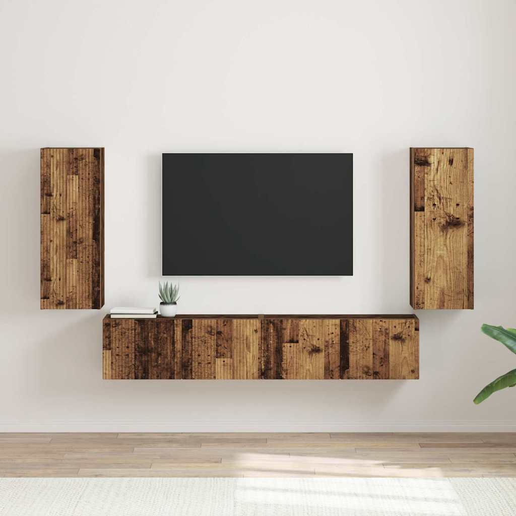 Mueble de TV Montado en la Pared 2 pcs 30 x 31 x 100 cm