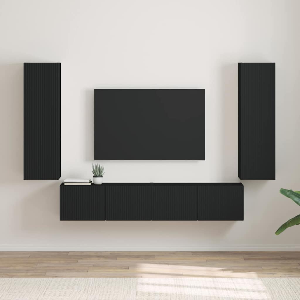 Mueble de TV Montado en la Pared 2 pcs 30 x 31 x 100 cm
