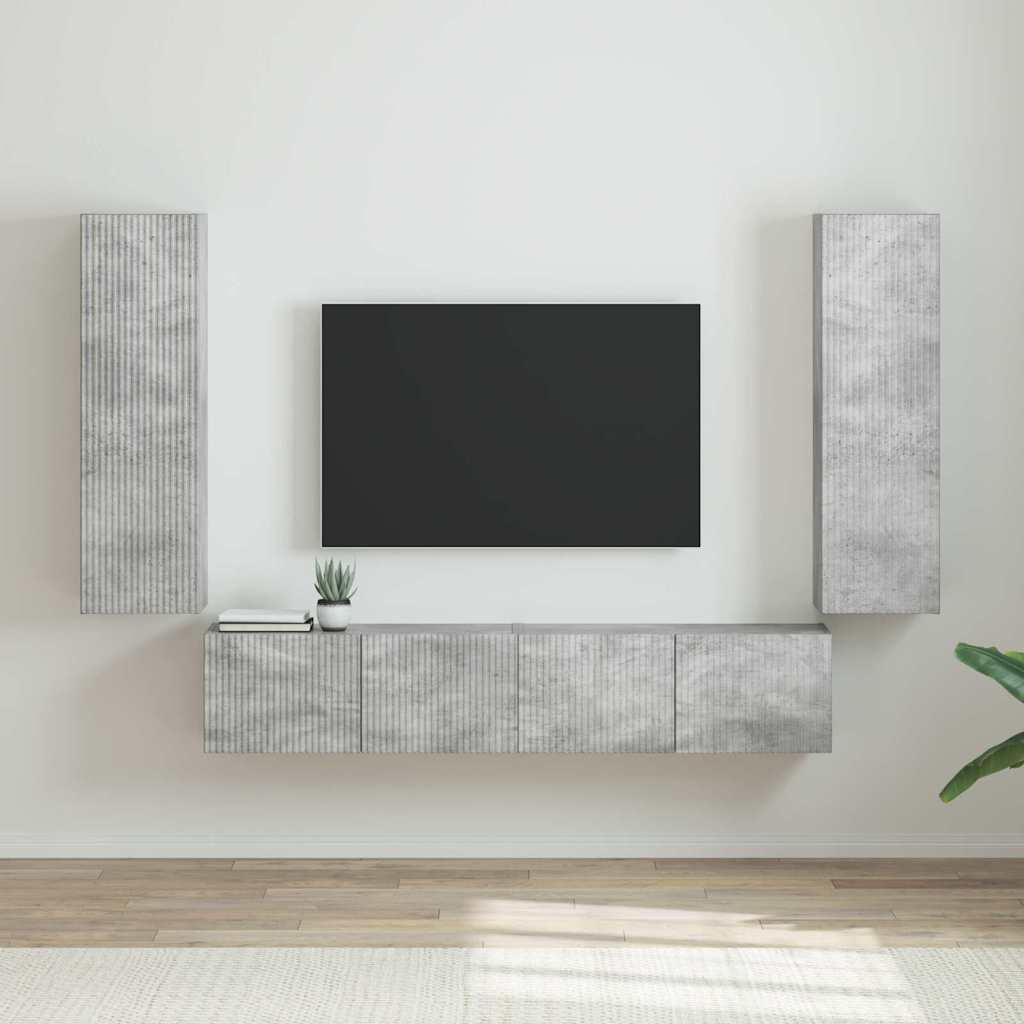 Mueble de TV Montado en la Pared 2 pcs 30 x 31 x 100 cm