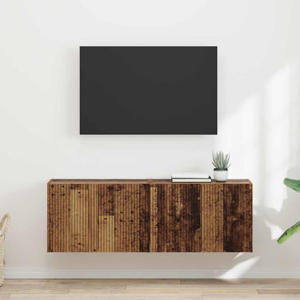 Mueble de TV Montado en la Pared 2 pcs 59,5 x 31 x 40 cm