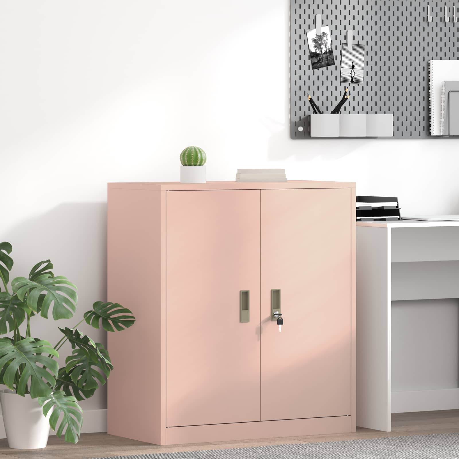 Armario de almacenamiento Rosa 60 x 40 x 40 cm Acero