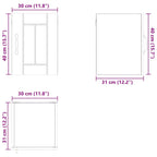 Armario de Pared LUCCA 2 pcs 30 x 31 x 40 cm
