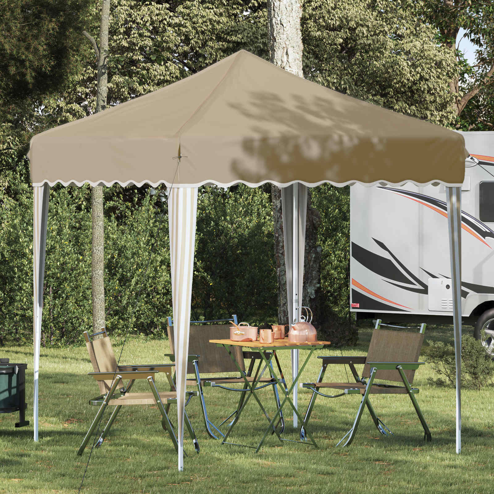 Carpa Plegable para Fiestas 195 x 195 x 245 cm Azul Tela Oxford